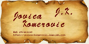 Jovica Komerović vizit kartica